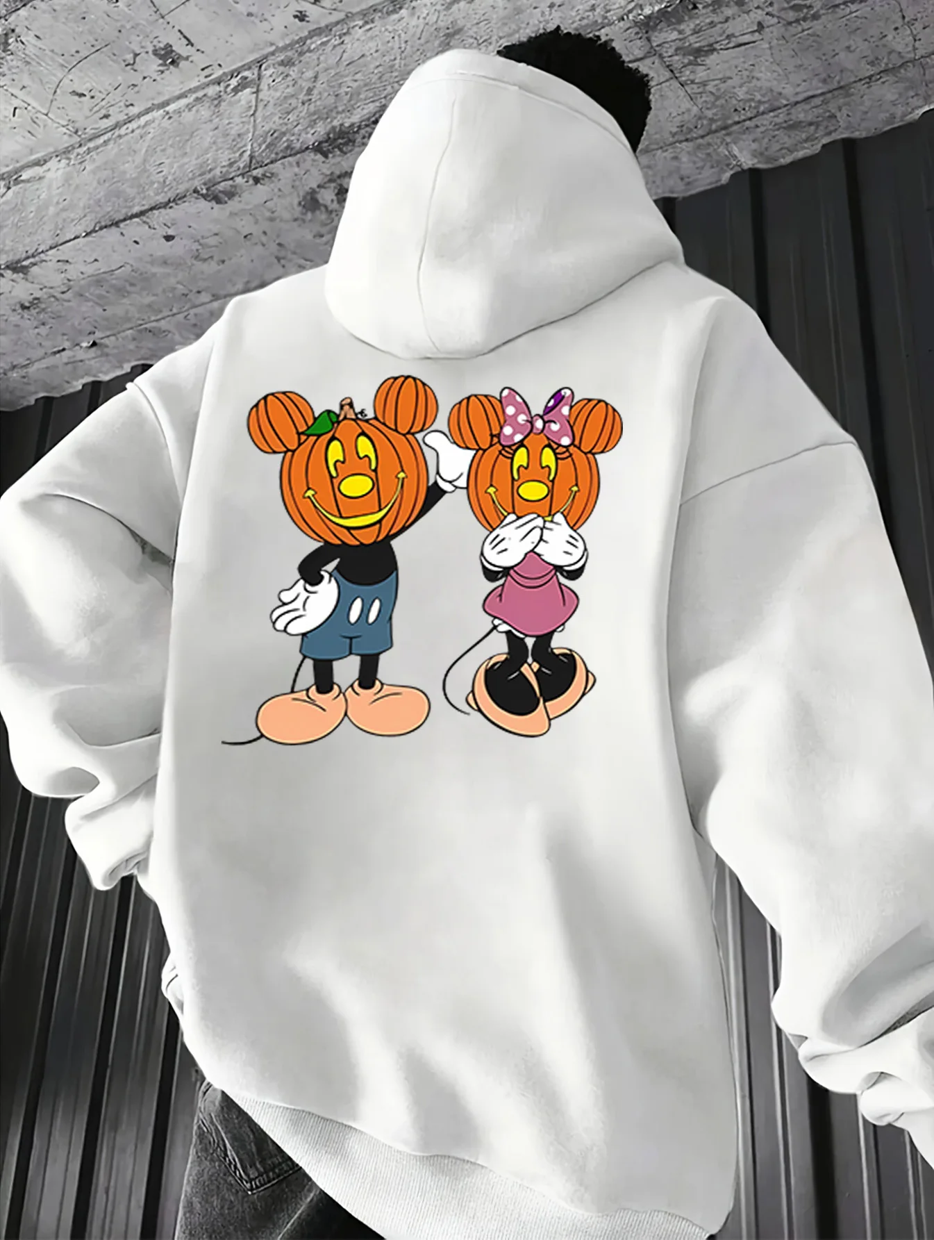 

Mickey Mouse Minnie Halloween Hoodie Boy Girl Family Parent-child Autumn Winter Sweater Oversized Casual Men Women Long Sleeves