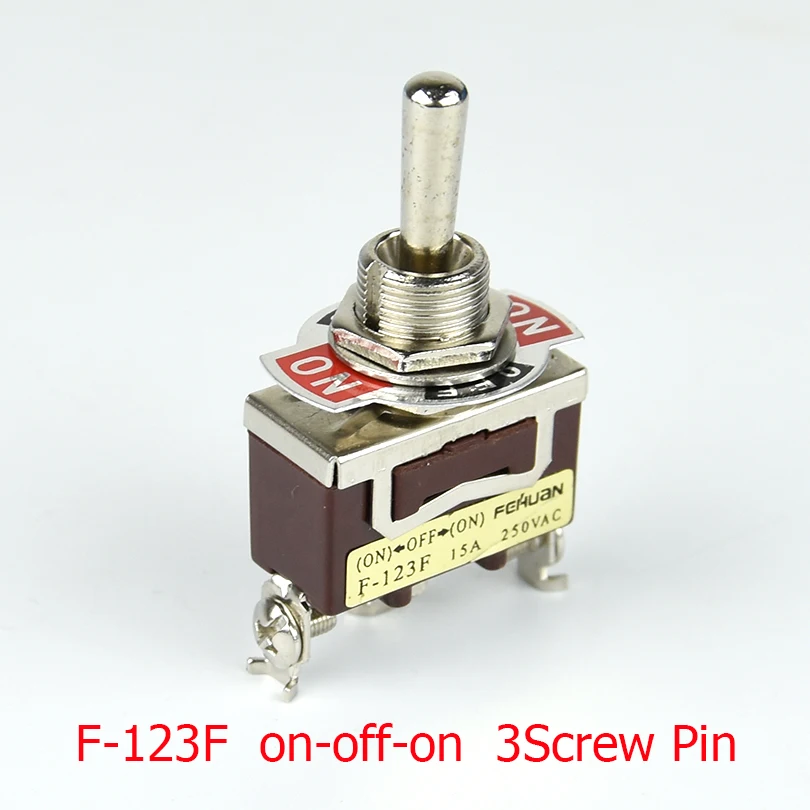 REALLY F-123/223F Kupferkontakt Schwerlast-Momentwippschalter 16A 250V 20A 125V (EIN)/Aus/(EIN) 3/6-polig 3-Positionen – Detail 8