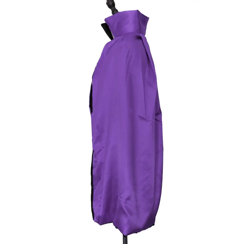 Wizard Witch Cloak Satin Reversible Cape with Cone Hat for Cosplay Dress Up Halloween Adults Children