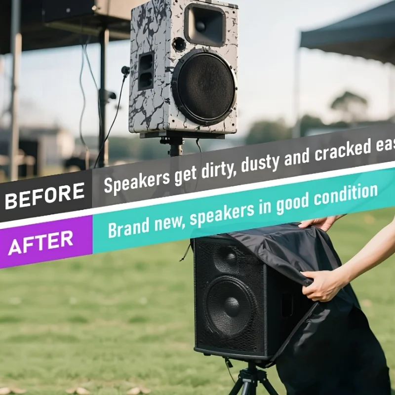 Speaker Cover - Dust Cover Is UV-resistant To Provide Better Protection for Speakers - Suitable for A Variety of Speaker Sizes