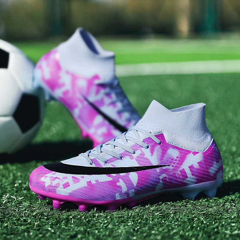 

Мужские повседневные футбольные бутсы для мальчиков TF/FG для тренировок на открытом воздухе, удобные кроссовки, устойчивые полевые футбольные бутсы, бесшовные