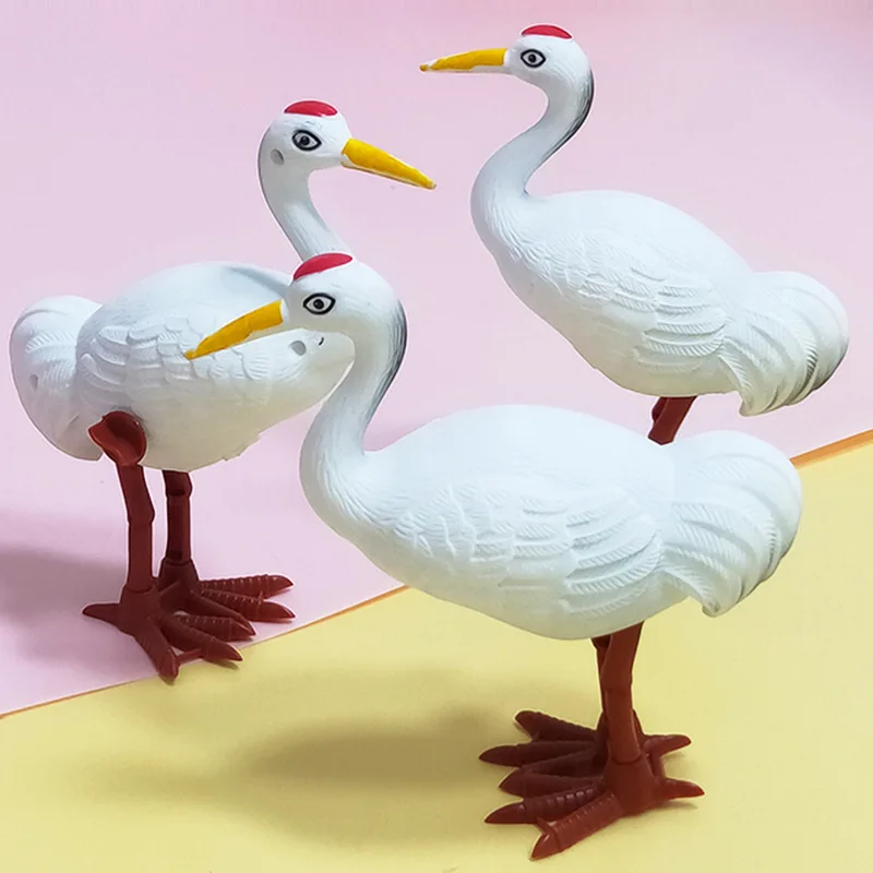 

Children's Cartoon Cute Grus Japonensis Wind Up Jumping Toy Creative Simulation Grus Japonensis Clockwork Toy Birthday Gifts