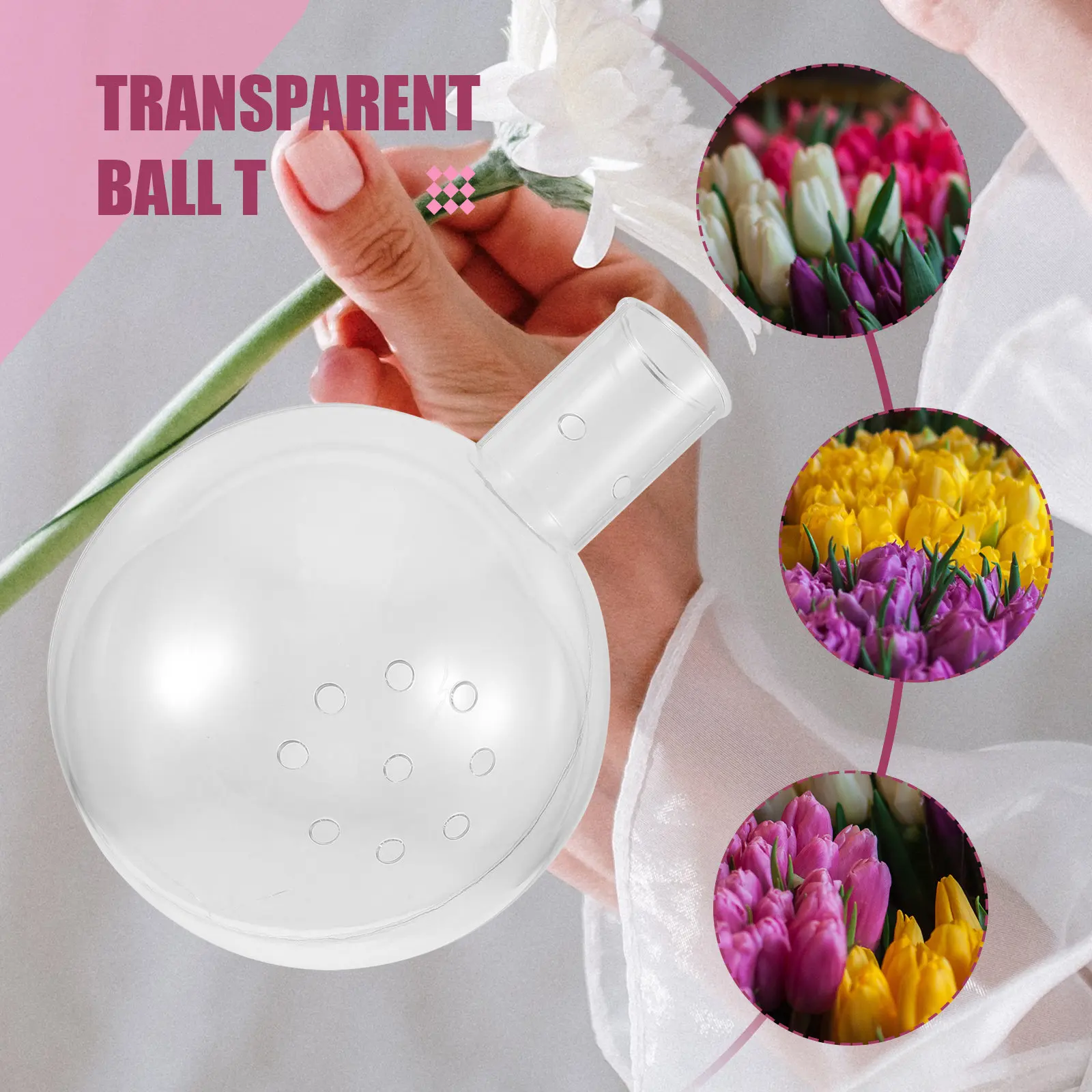 Empty Acrylic Bouquet Ball Clear Flower Packing Material for DIY Floral Bouquets Valentine's Day Wedding Banquet Romantic Flower