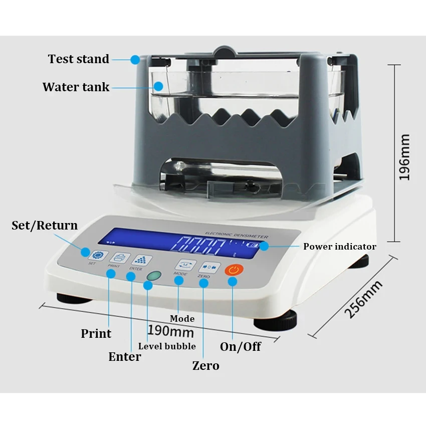 Hot sales 300g 0.01g Automatic Soild Density Meter for Metal Gold Silver Platinum Plastic Small Particle Density