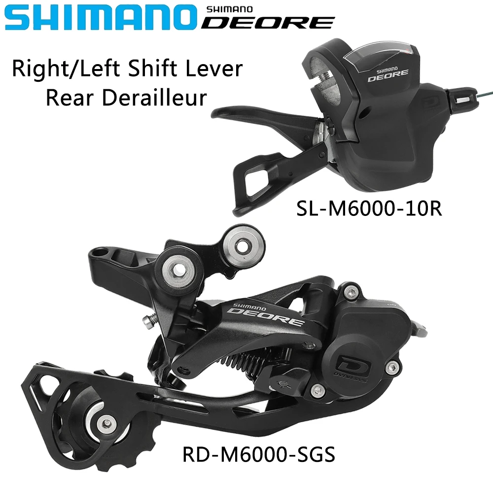 

SHIMANO DEORE 11-скоростной переключатель M6000, рычаг переключения передач, левый и правый зажим, длинная клетка, задний переключатель для MTB велосипеда, оригинальные детали