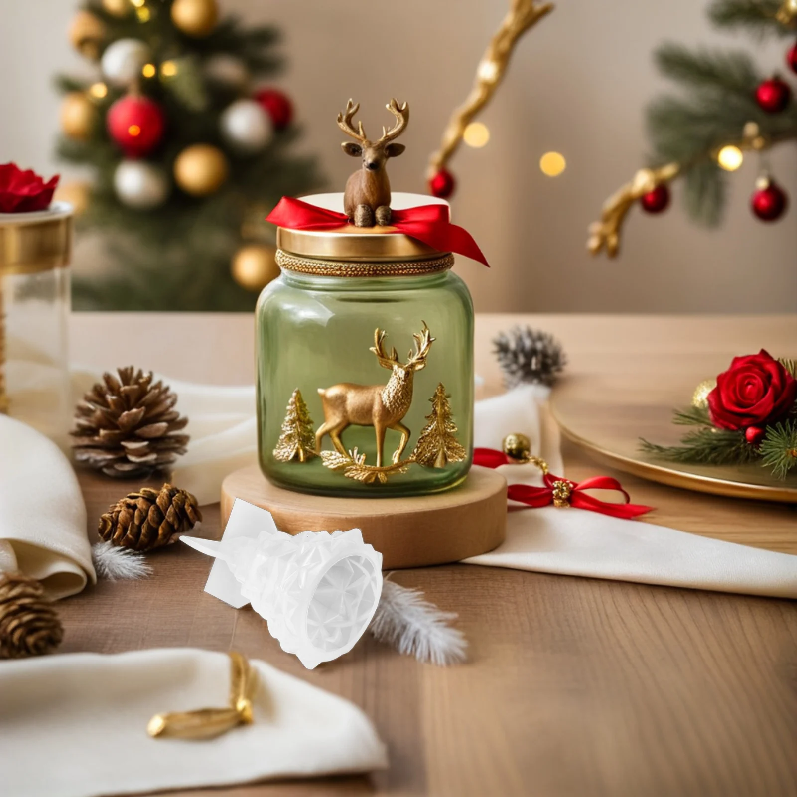 

2 Pcs Christmas Tree Silicone Mold Molds Craft Making Supplies for Casting Holiday