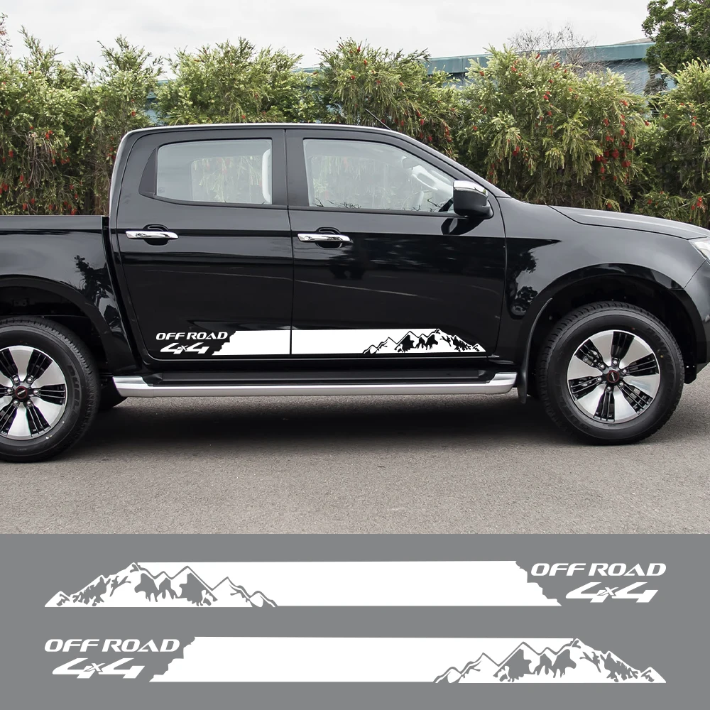 Mountain Styling Car Stickers Pickup Door Side Decals Truck Graphics 4X4 OFF Road Custom Vinyl Decor Cover Auto Accessories