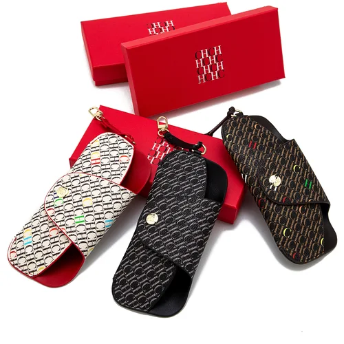 CH-Bolsa de almacenamiento de gafas con botón a presión, bolsa de almacenamiento de gafas de sol antideslizante portátil, nicho a estrenar