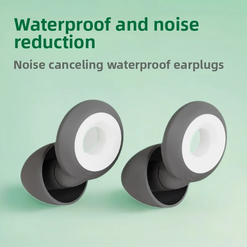 Cross-Border Hit Detachable Earplugs - Professional Waterproof Noise-Canceling for Adult Sleeping & Swimming, Soundproo Silicone