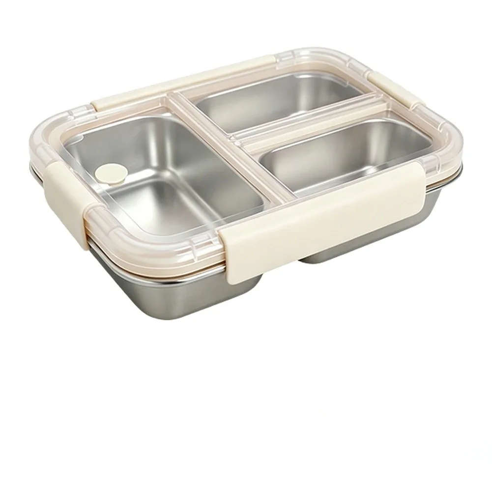 304 Stainless Steel Lunch Container with Leakproof Silicone Seal and Locking Clips for Meal Prep Office Picnic Food Storage
