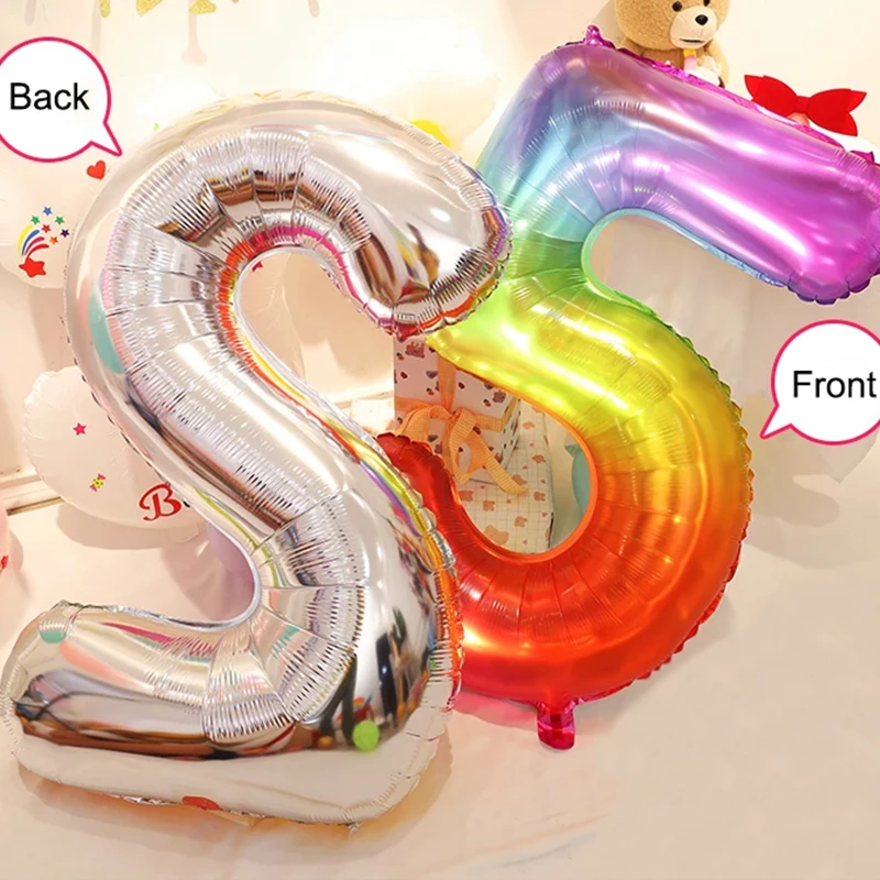 40inch Number Aluminum Foil Balloons 0 1 2 3 4 5 6 7 8 9  Years Old Balloons Child Adult Birthday Wedding Decor Party Supplies