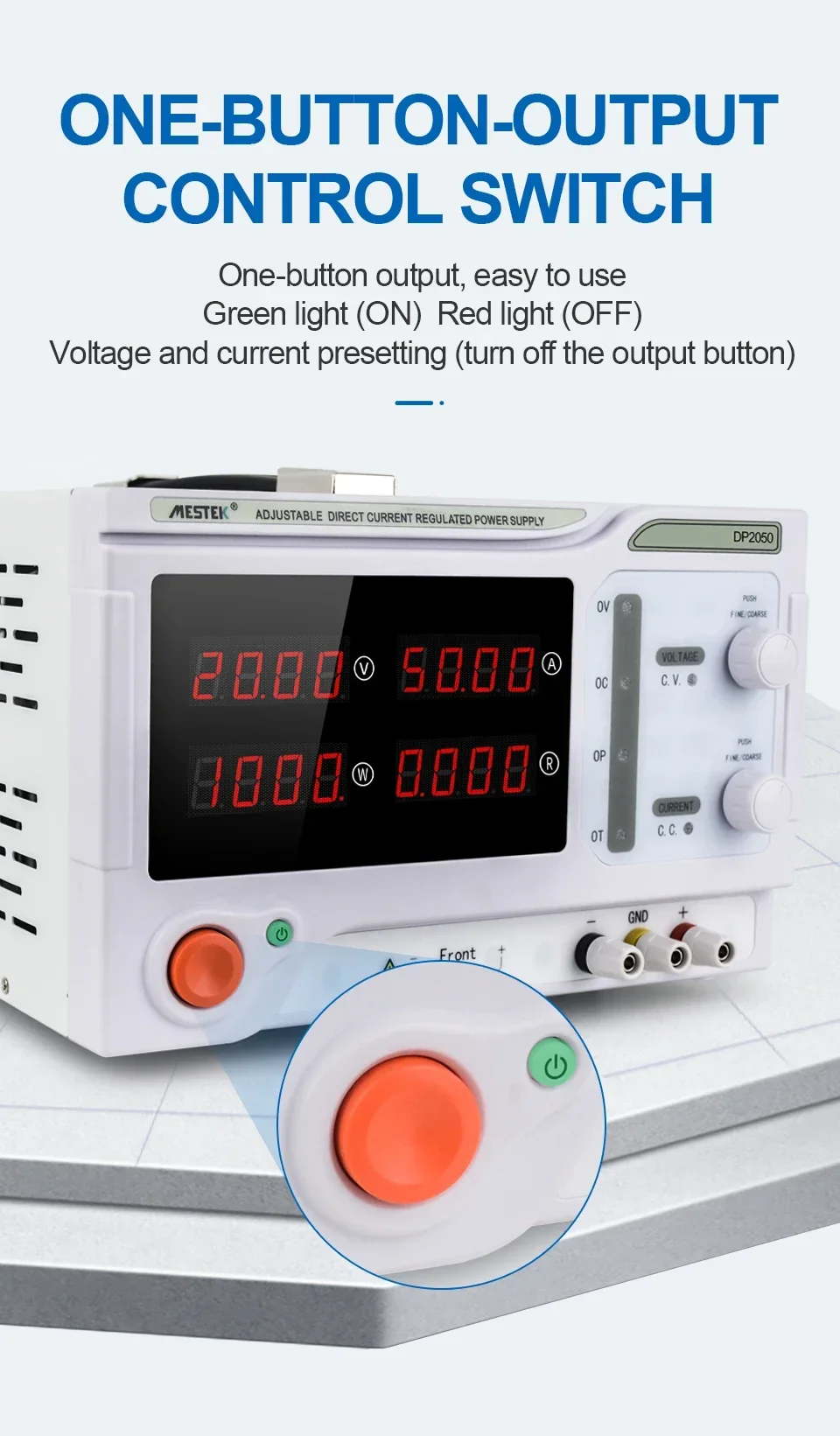 Dp2050 1000W Dc Voeding 20V 10a 20a 30a 50a Verstelbare Spanning Protector Schakelende Voeding