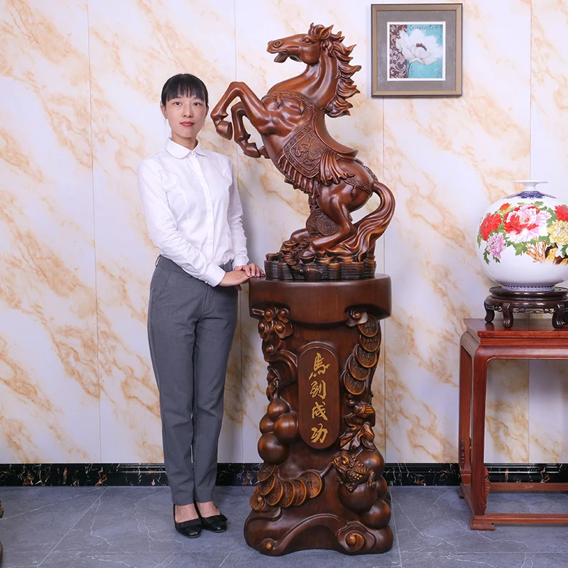 

Company opening gift Ma Jiacheng ornament office housewarming Lucky Ma Hotel entrance lobby floor decoration