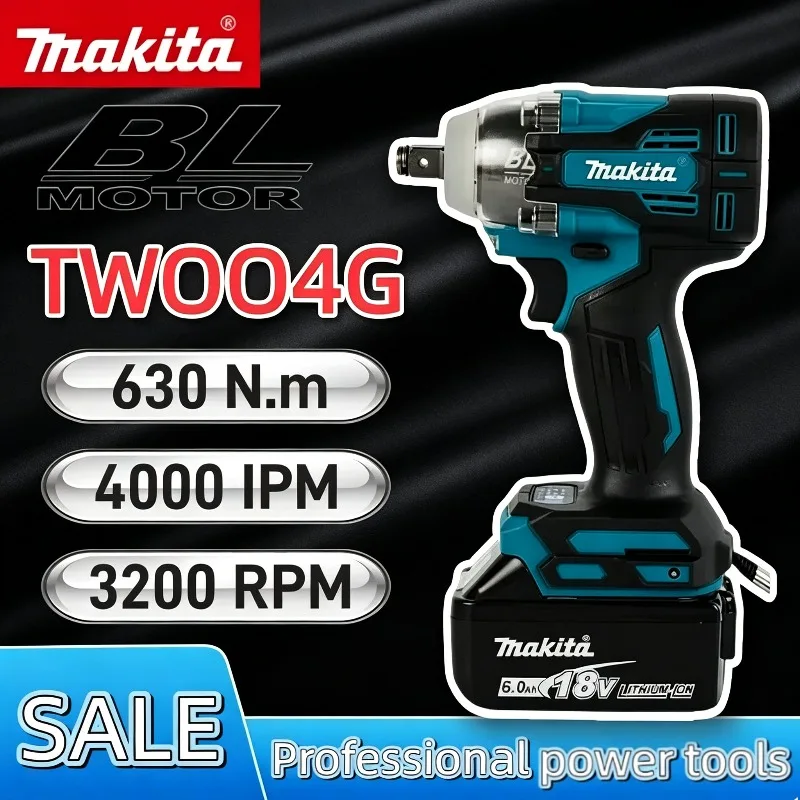 

Makita TW004G High Torque Impact Driver – 630N.m Brushless, Cordless Electric Screwdriver, Rechargeable For Makita 18V Battery