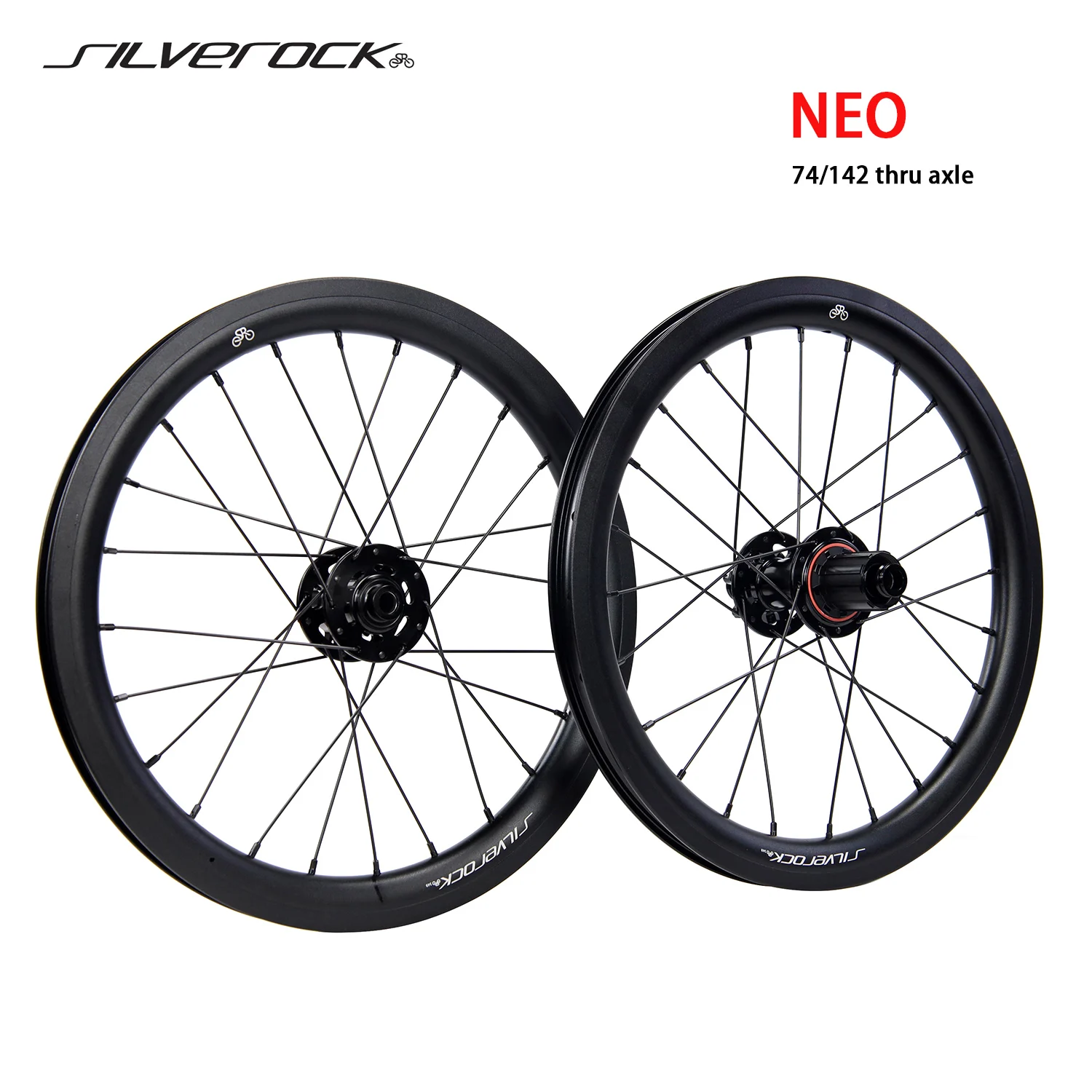 SILVEROCK SR30A Alloy Disc Wheels 16in 349 Thru Axle 74mm 142mmm for JAVA NEO Trifold Folding Bike Wheelset