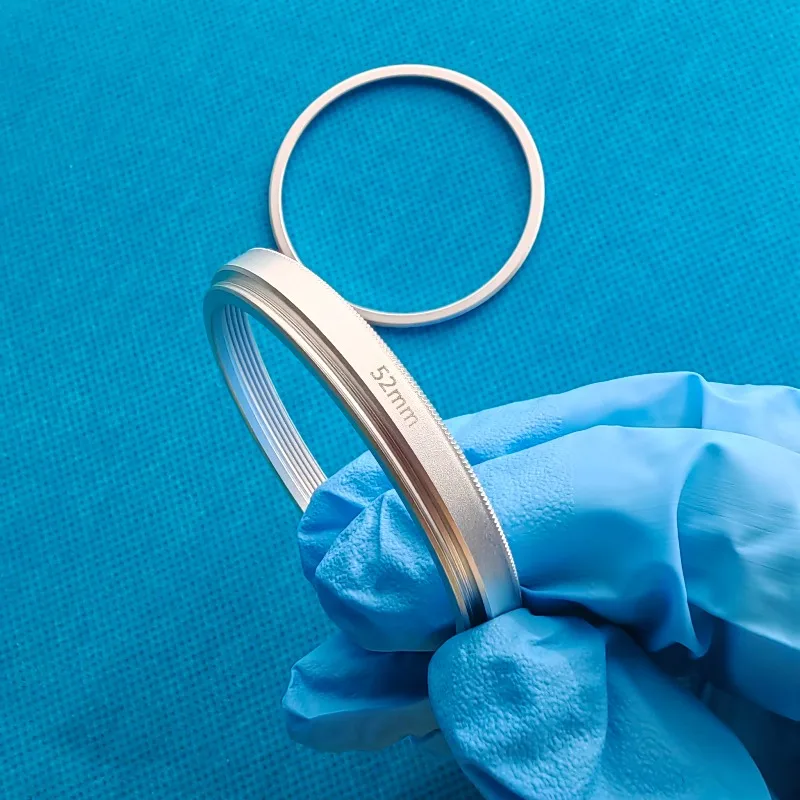 1PCS M28.5-M52 Camera Lens Ring Filter Frame Lenses Bezel UV Filter Ring Silver Aluminum Grooved Metal Retaining Rings