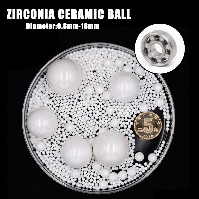 1/2/5/10/20/50Pcs Zirconia Ceramic Ball G10 Dia 0.8/1/1.2/1.5/1.588/1.984/2/2.381/2.5/2.778/3/3.175/3.5-16mm high precision