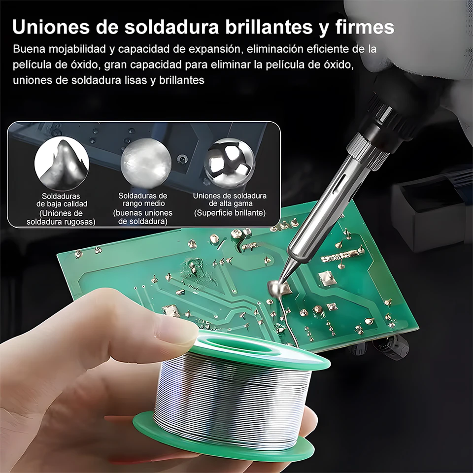 Alambre de soldadura sin plomo, sin limpieza, alta pureza, punto de fusión 217 grados, para reparación electrónica Sn99.3cu0.7 3