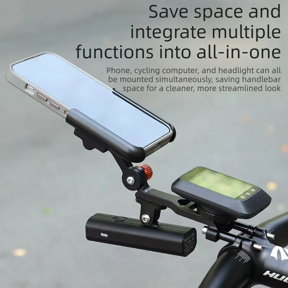 3 in 1 Bike Computer Mount Phone Holder Full Aluminum Alloy Out Front Under Mount Cycling Accessory