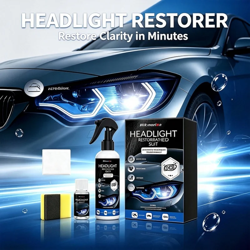 Car Headlights Restoration Kit Restores Clarity-Car Headlight Lens Polisher&Cleaning Solution Car Headlight Repair Liquid Repair