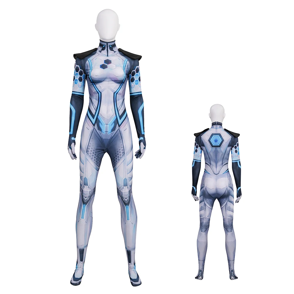 

Rivals Susan Storm Cosplay Invisible Women Costume Jumpsuit Superhero Zentai Bodysuit Female Halloween Party Outfits Costumes