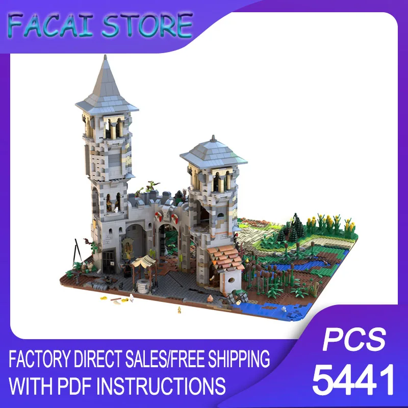 

Модель пиратской крепости MOC: Конструктор-замок из строительных блоков. Технологичный набор для сборки знаменитой сцены. Подарок на Рождество. Набор для самостоятельной сборки.