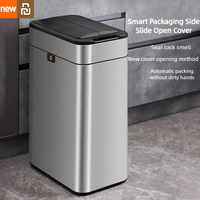 Xiami Youpin Stainless Steel Smart Trash Can 15L Automatic Sensor Kitchen Garbage Bin Touch-Free Odor-Proof Sensor Trash Can