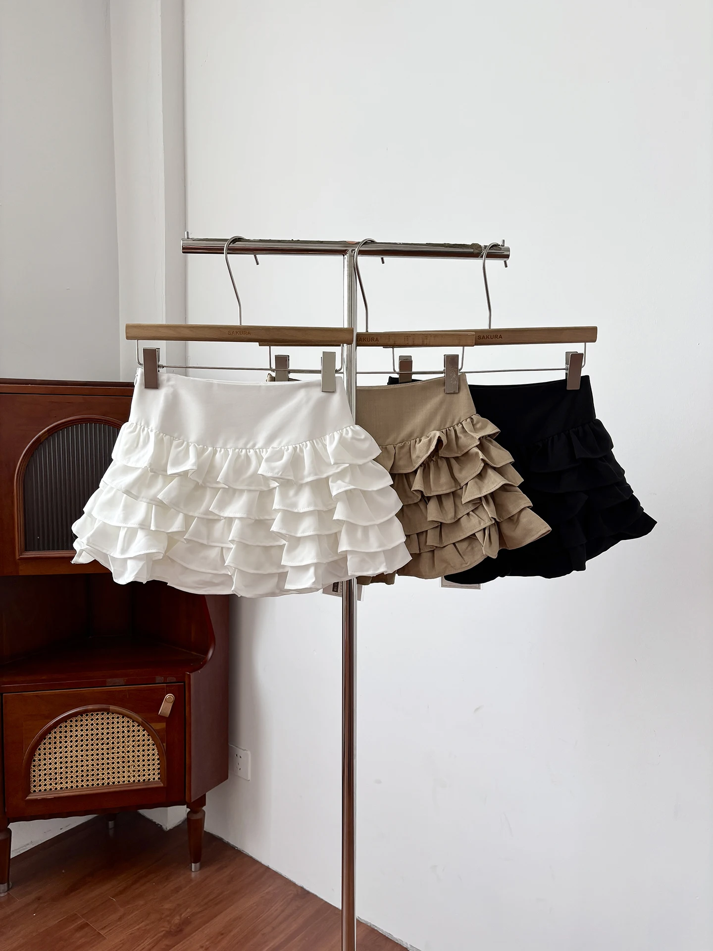 Elegant High Waist Cake Skirt Women's Half Body Anti-Light Flooded Multi-Layer Pleated Lace  Anti-Light Summer New Arrival