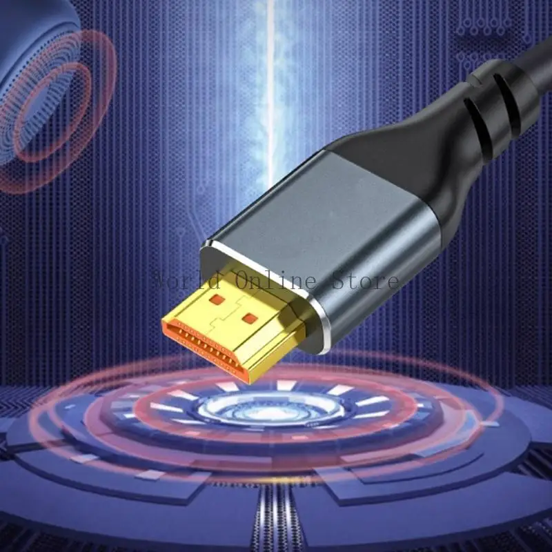 HDTV 2.1 Cable 8K@60Hz 2K@144Hz ذكر إلى ذكر عرض الفيديو الكابل لـ HDTV المحمول أجهزة الكمبيوتر الكمبيوتر 87HC