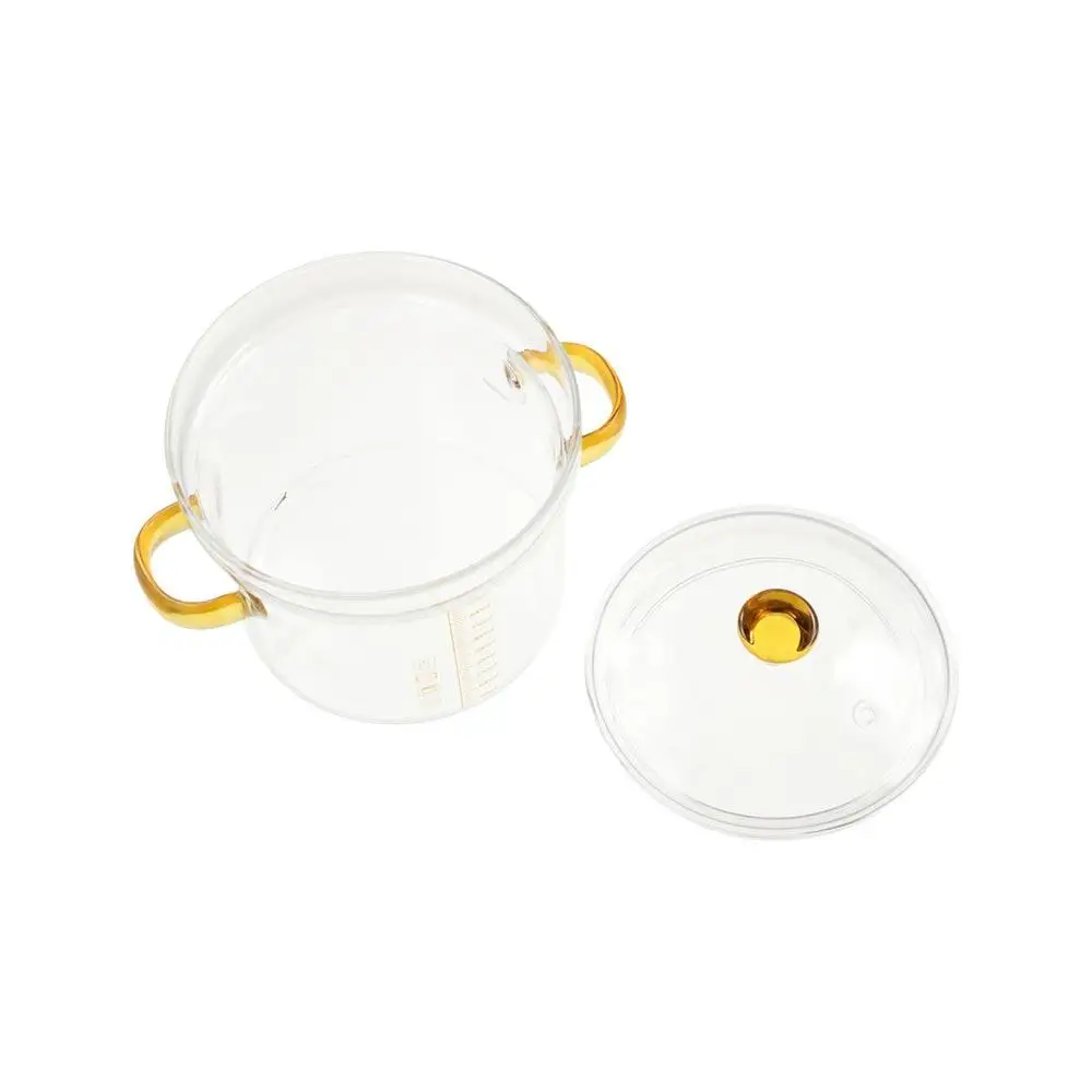Cookware Glass Soup Pot Thickened Explosion-proof Glass Stockpot Heat-resistant Mini Vegetable