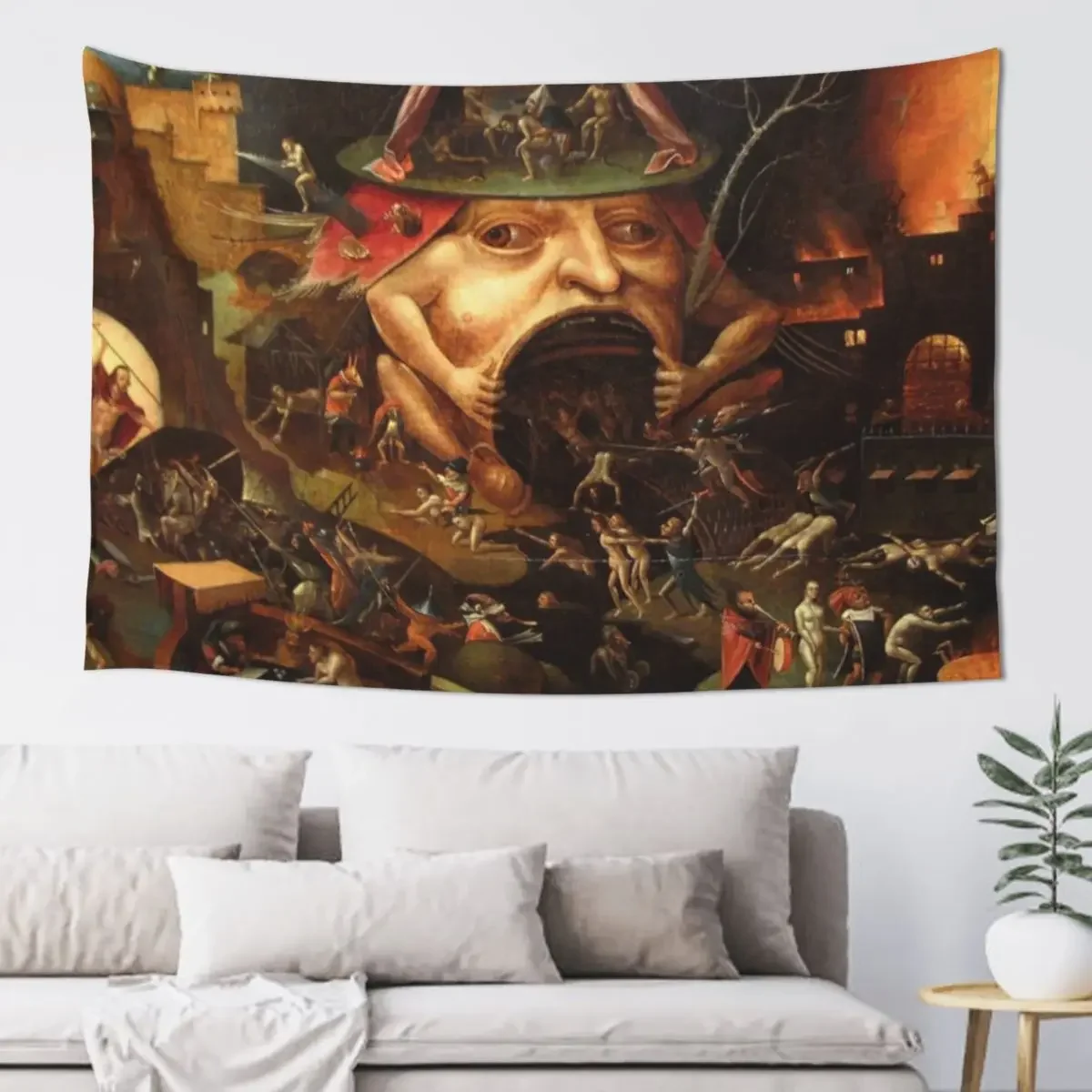 Insight into Hell 3 by Hieronymus Bosch Tapestry Decoration Wall Home Decorating Home Supplies Home Decorations Tapestry