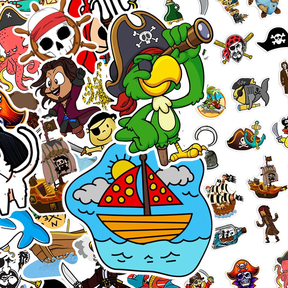 10/30/50 Stück Cartoon Piraten Kapitän Sailor Aufkleber Gothic Graffiti Aufkleber DIY Skateboard Notebook Telefon Coole Aufkleber Dekoration