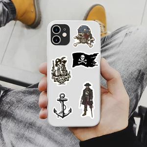 Cool Pirate Captain Adesivos Classic Ship Sailing Decor DIY para Laptop Skate Bagagem Diário Copo Telefone Frigorífico Impermeável PVC 12 principais vendas barco da moana - №8
