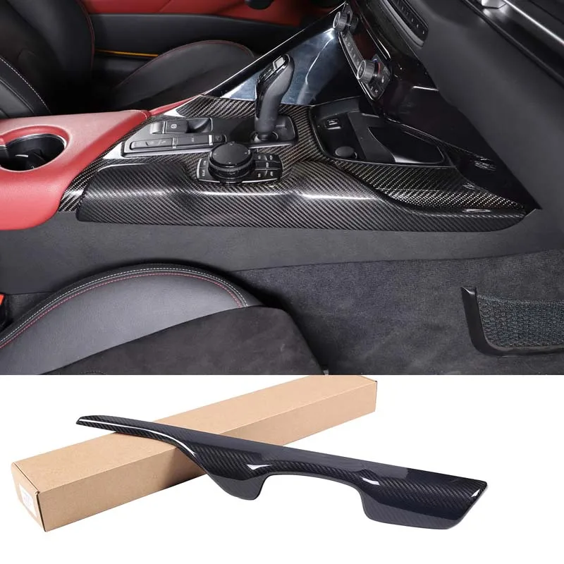 

Carbon Fiber Center Control Gear Panel Passenger Side Trim Kit Decorate Cover Car Accessories For Toyota Supra A90 MK5 2019-2022