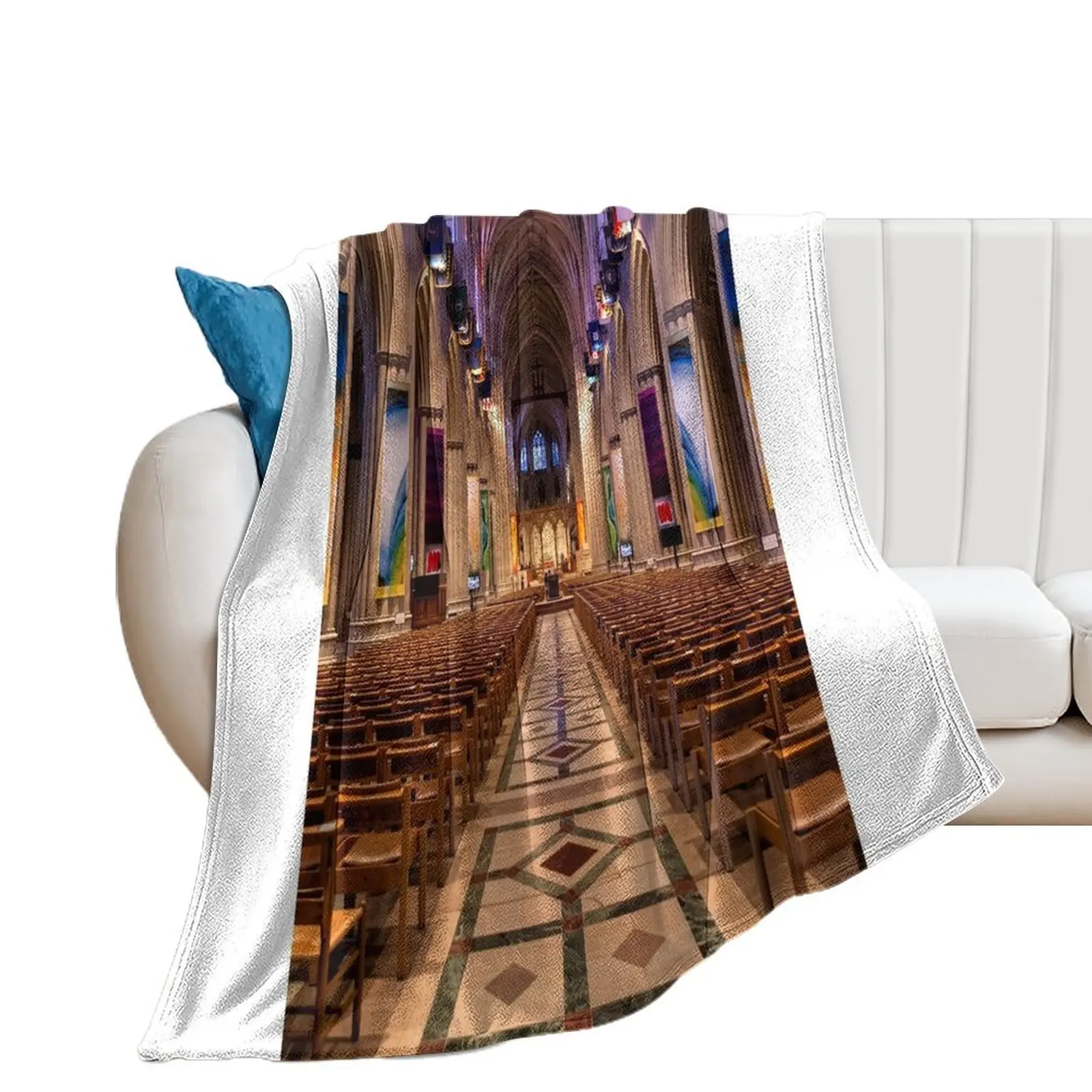 Washington National Cathedral Interior Throw Blanket For Baby Bed blankets and throws Blankets