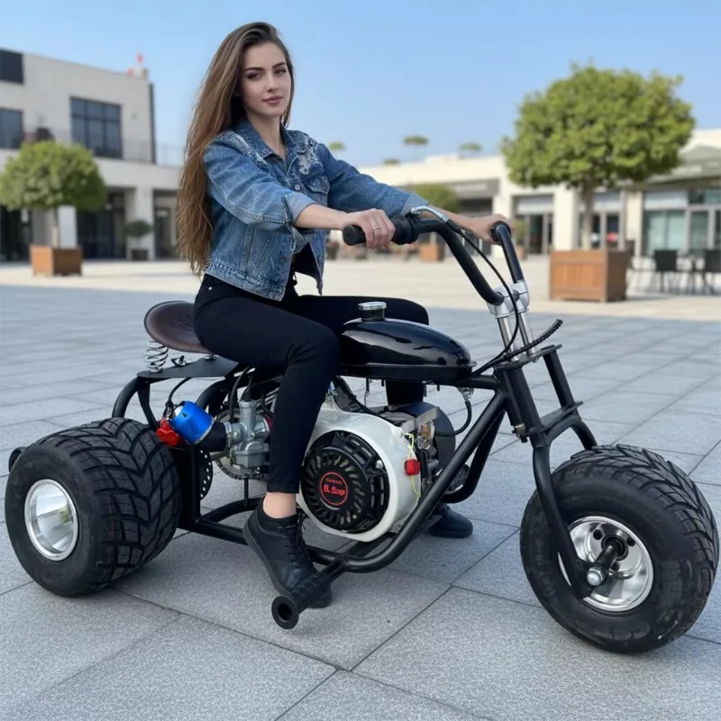

212Cc 8.5hp 4-stroke Gas-powered Drift Tricycle 60km/h Off-road Top Speed Outdoor Park Tricycle Adult Racing Pedal Drift Go-kart