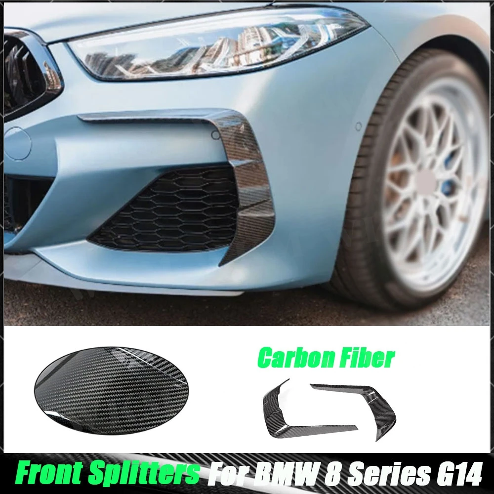 

Carbon Fiber Front Bumper Fog Lamp Cover Trim For BMW 8 Series G14 G15 G16 M Sport 2018 - 2021 Air Vents Decoration Car Styling