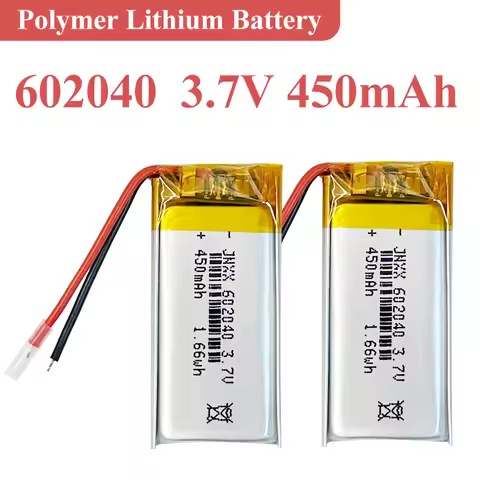 602040 3.7V 450mAh Lithium Polymer li-ion Rechargeable Battery For GPS MP3 MP4 MP5 Car DVR Tachograph headphone li ion cell
