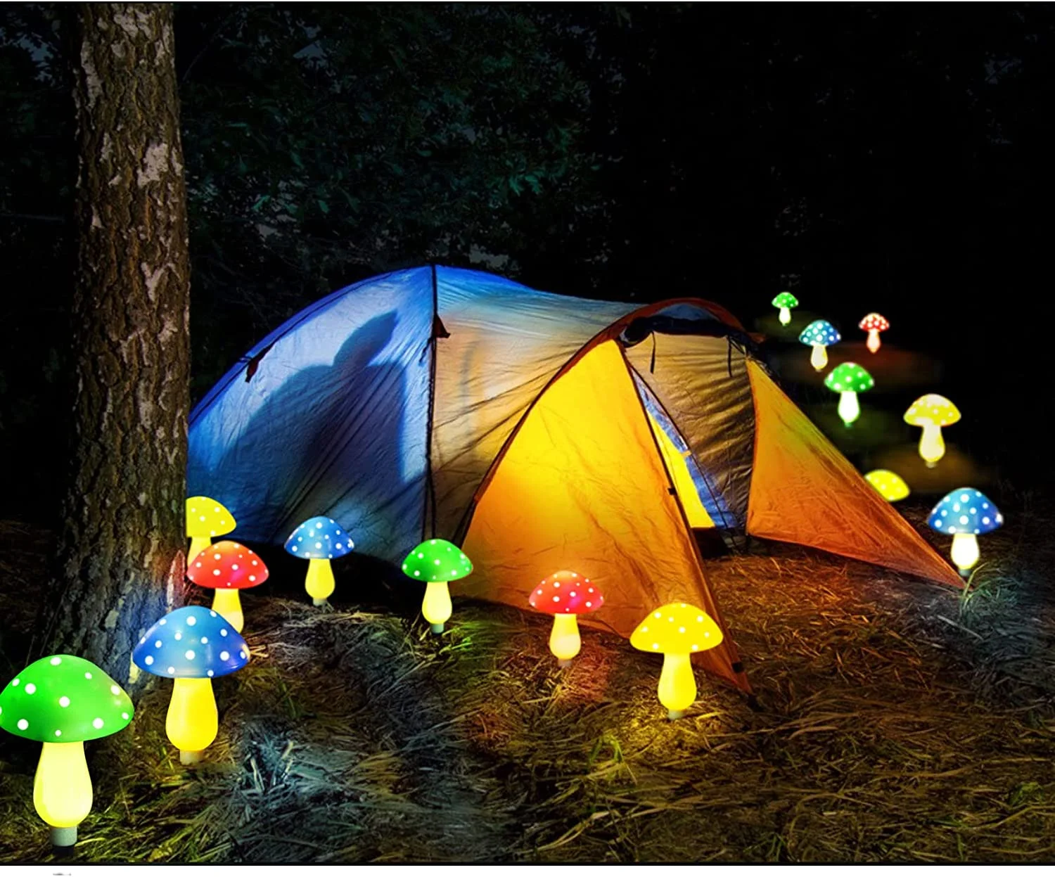 

Outdoor Solar Garden Lights Cute Mushroom Shape Decorative Lamp LED Waterproof