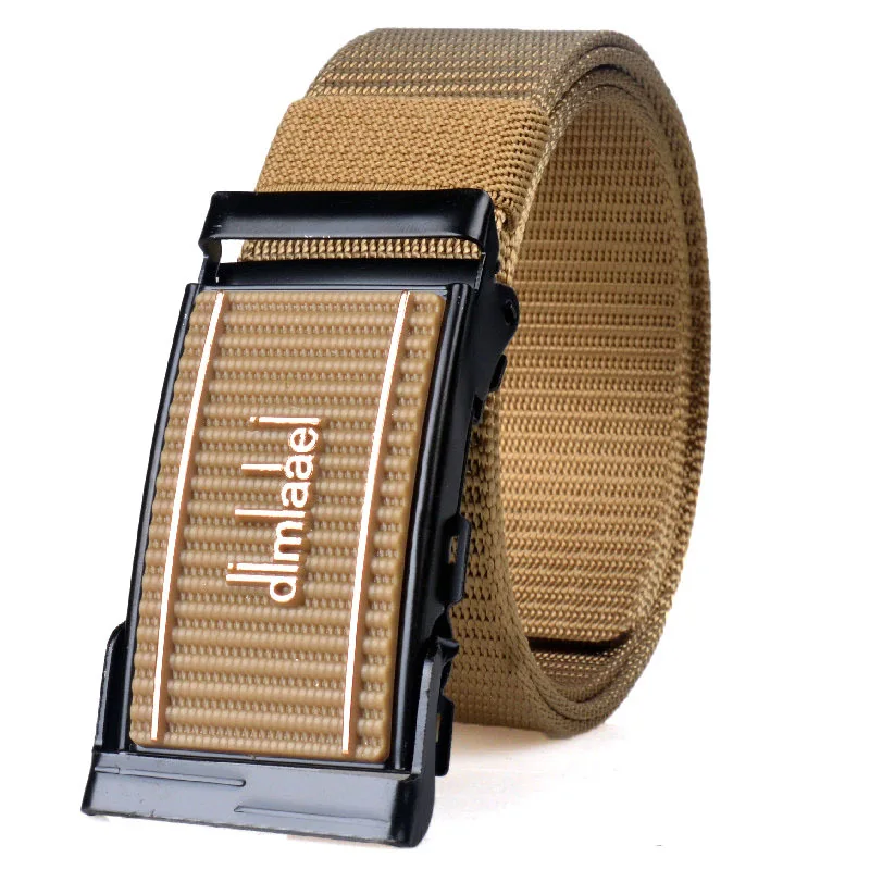 Men's Fashion Casual Canvas Belt Extended Breathable Nylon Toothless Buckle Belt