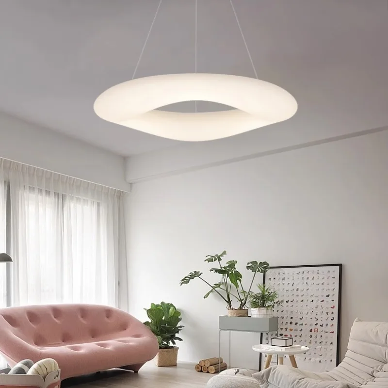 Nordic Minimalist Cloud Pendant Lights Living Room Bedroom Chandelier Children's Room Designer Creative Doughnut Pendant Lamp