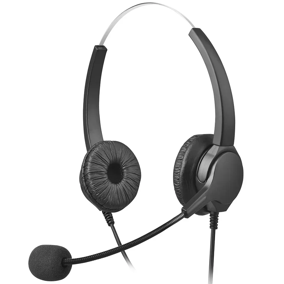 LL-83D Auriculares USB con cancelación de ruido de micrófono, auriculares para PC para computadora de oficina de centro de llamadas