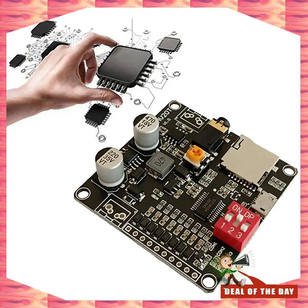 24 ชั่วโมง DY-HV20T เสียงการเล่นโมดูล 12 V/24 V 10 W/20 W รองรับ Micro-SD Card MP3 เครื่องเล่นเพลง Fo