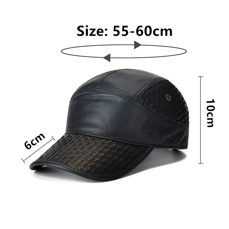 Snapback Cap New Autumn Natural Genuine Leather Cap Personality Cowhide Baseball Caps For Men Handmade Woven Men's Leather Hat