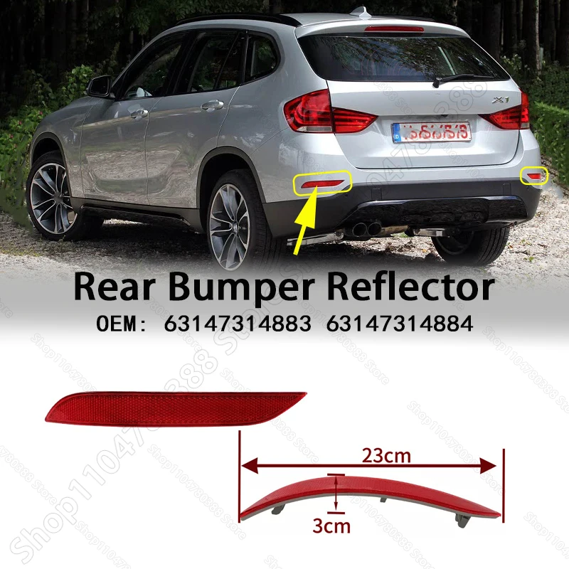 

Rear Bumper Reflector Warning Reflective Strip For 2011-2015 BMW X1 28i 28ix 35ix (E84) 63147314883 63147314884