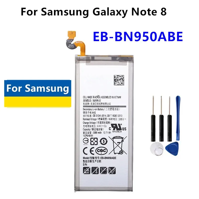 

EB-BN950ABA EB-BN950ABE Replacement Phone Battery For Samsung Galaxy Note 8 N950 N950F N950U N950N Phone Batteries 3300mAh