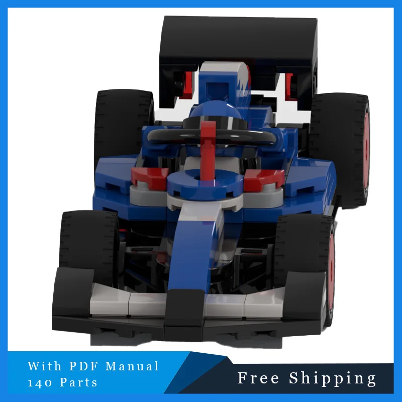 

140 шт. городские синие креативные скоростные гонки модульные MOC креативные строительные блоки STEM образование детский набор «сделай сам» рождественские подарки