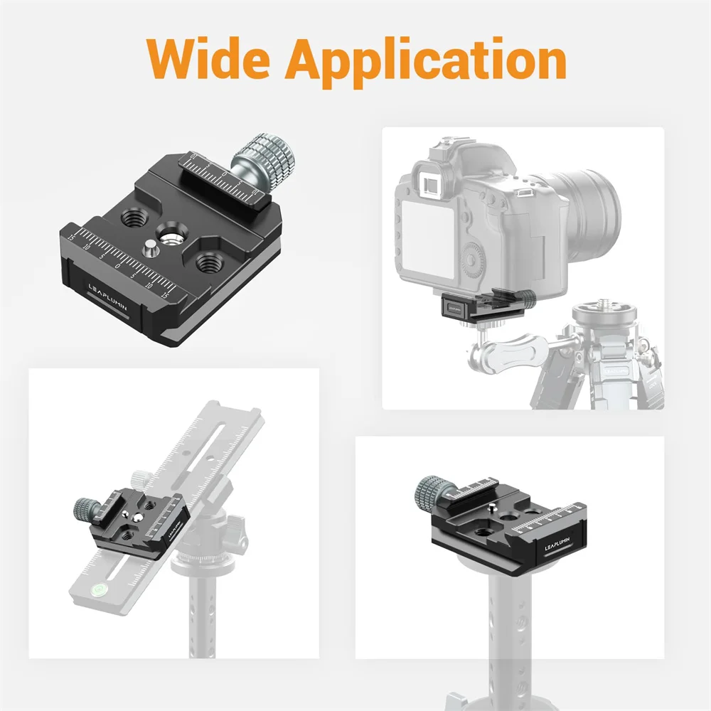 Universal Aluminium Arca Swiss Type Clamp with 3/8 & 1/4 Screw Quick Release Plate Arca QR Clamp for DSLR Tripods Ronin S/SC