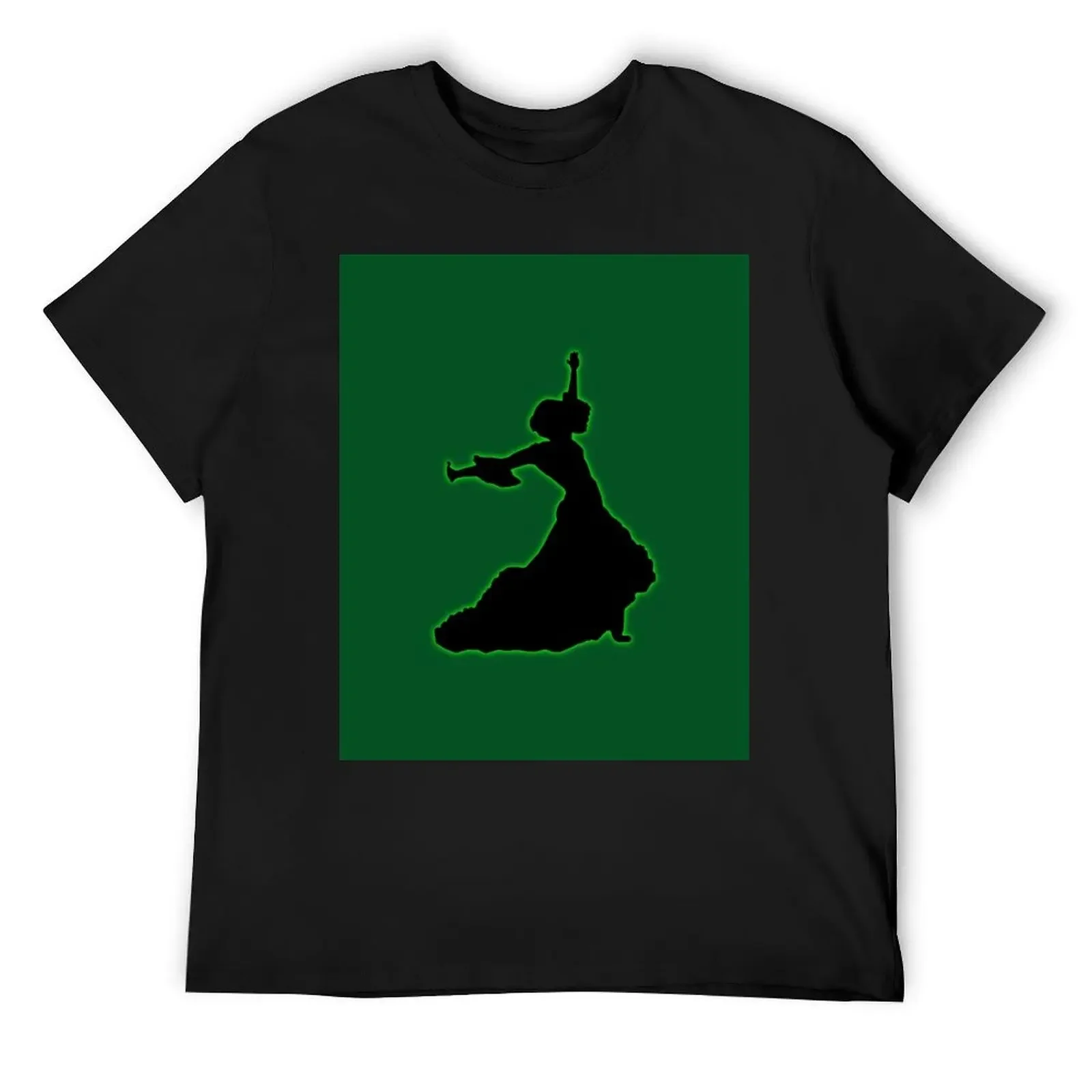 Green Glowing Flamenco Dancer T-Shirt graphics graphic shirts essential t shirt sports fans fitted t shirts for men