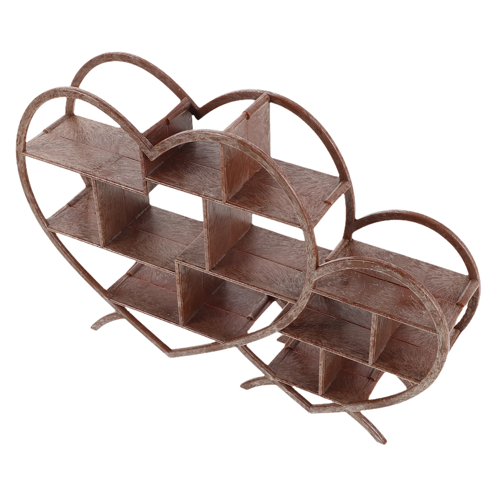 3Pcs 컴팩트 인형의 집 보관 선반 현실적인 미니어처 디스플레이 랙 여행용으로 이상적 홈 플레이 공간 절약 디자인 기능